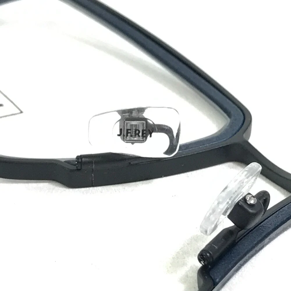 J. F. Rey Eyeglasses Frames JF3031 0022 Matte Black Blue White 52-20-145